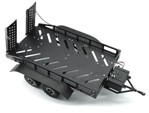 Fastrax Dual-Axle Trailer W/Ramps & Leds (Med 1/12-1/18) - Black – view 5