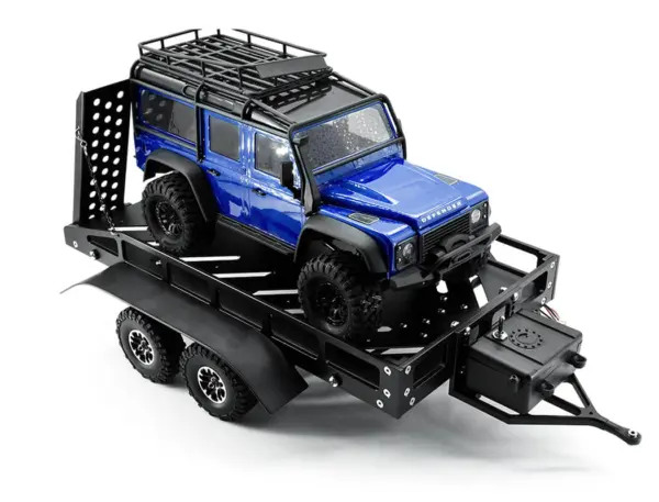 Fastrax Dual-Axle Trailer W/Ramps & Leds (Med 1/12-1/18) - Black – view 6