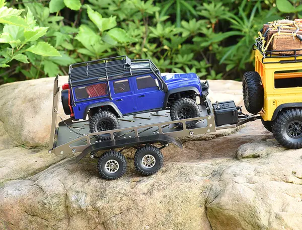 Fastrax Dual-Axle Trailer W/Ramps & Leds (Med 1/12-1/18) - Titanium – view 2