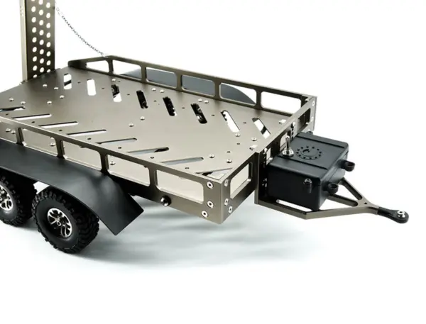 Fastrax Dual-Axle Trailer W/Ramps & Leds (Med 1/12-1/18) - Titanium – view 3