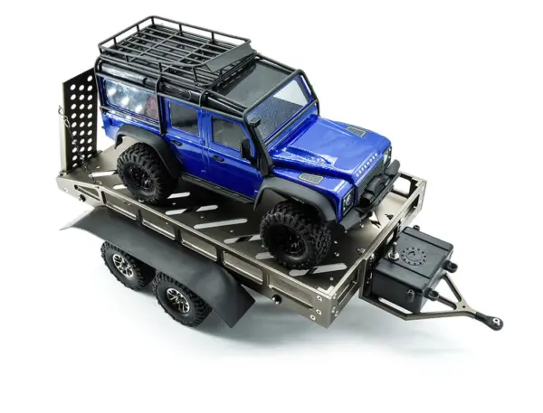 Fastrax Dual-Axle Trailer W/Ramps & Leds (Med 1/12-1/18) - Titanium – view 13