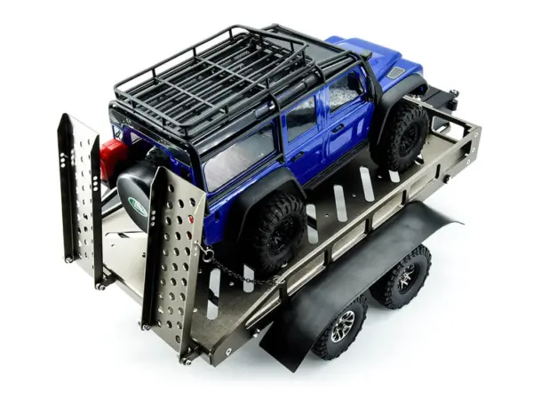 Fastrax Dual-Axle Trailer W/Ramps & Leds (Med 1/12-1/18) - Titanium – view 14