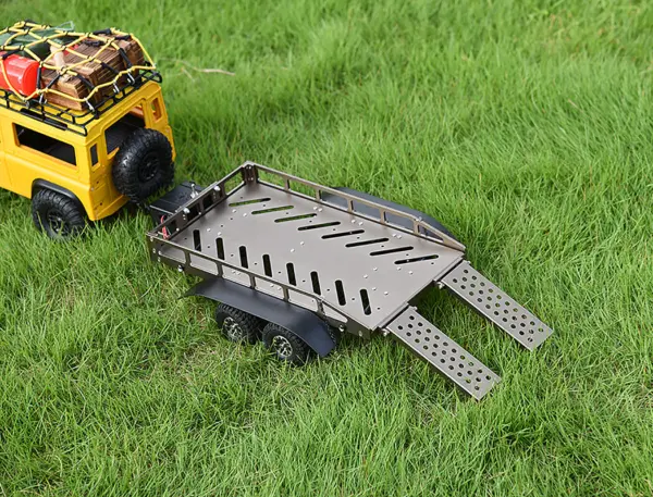 Fastrax Dual-Axle Trailer W/Ramps & Leds (Med 1/12-1/18) - Titanium – view 15