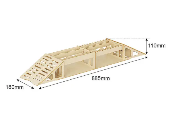 Fastrax Wood Board Climbing Ramp/Tabletop 89x18.2x11cm – view 2