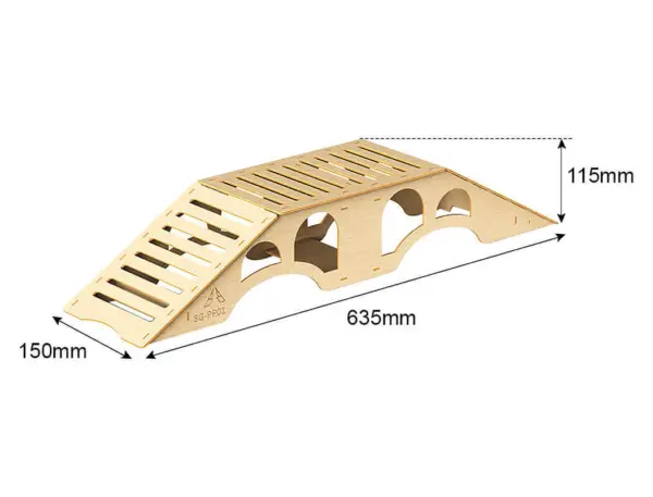 Fastrax Wood Board Climbing Ramp/Tabletop 63.5x15x11.5cm – view 2