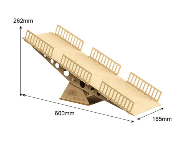 Fastrax Wood Board Climbing See/Saw 60x18.5x26.2cm – view 2