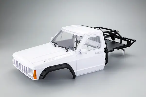 Fastrax 1/10 Rockee Pick-Up & Rear Cage Hardbody 313-324mm - White – view 2