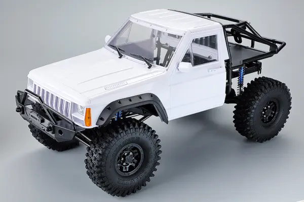 Fastrax 1/10 Rockee Pick-Up & Rear Cage Hardbody 313-324mm - White – view 4