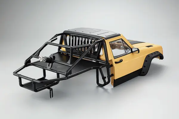Fastrax 1/10 Rockee Pick-Up & Rear Cage Hardbody 313-324mm - Yellow – view 3