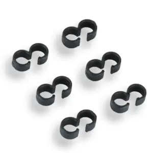 Fastrax Black Fuel Tube Clips (6)