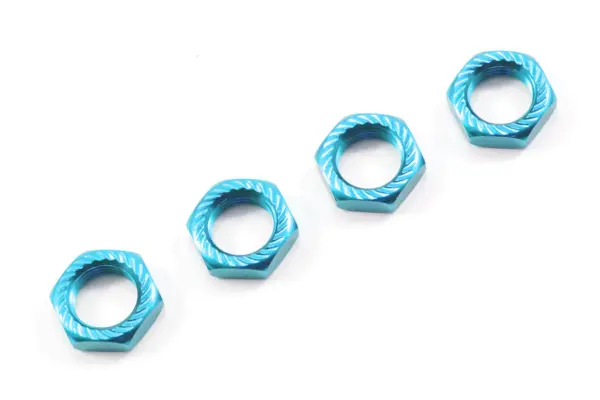 Fastrax 17mm X 1.0 Blue Serrated Wheel Nuts Fits Rc8 (4pcs) – view 2
