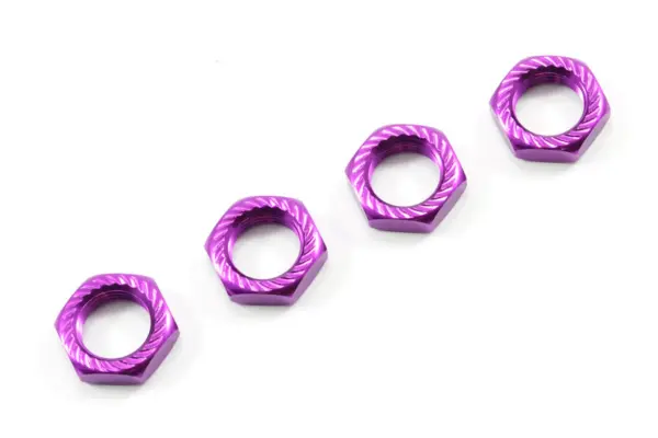 Fastrax 17mm X 1.0 Purple Serrated Wheel Nuts (4pcs) – view 2