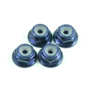 Fastrax M2 Blue Flanged Locknuts 4pcs