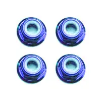 Fastrax M3 Blue Flanged Locknuts 4pcs