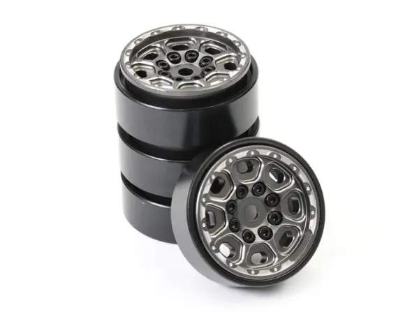 Fastrax TRX-4m CNC Titanium Beadlock Wheels (4) Fits Scx24 / FTX Mini Outback – view 3
