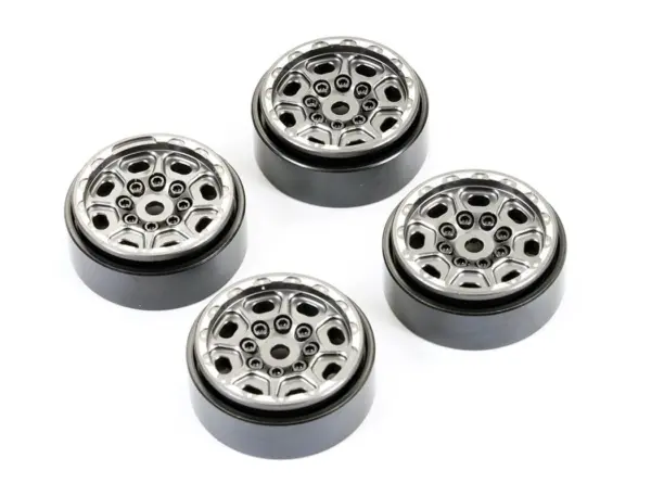 Fastrax TRX-4m CNC Titanium Beadlock Wheels (4) Fits Scx24 / FTX Mini Outback – view 4