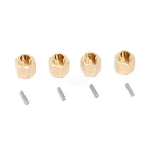 Fastrax TRX-4m Brass 7mm Hex, Length 6mm Hub Extenders (4)