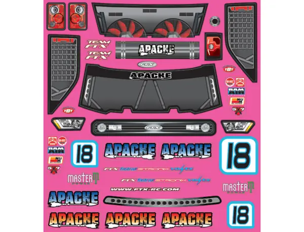 FTX Apache Body Decal Sheet – view 2