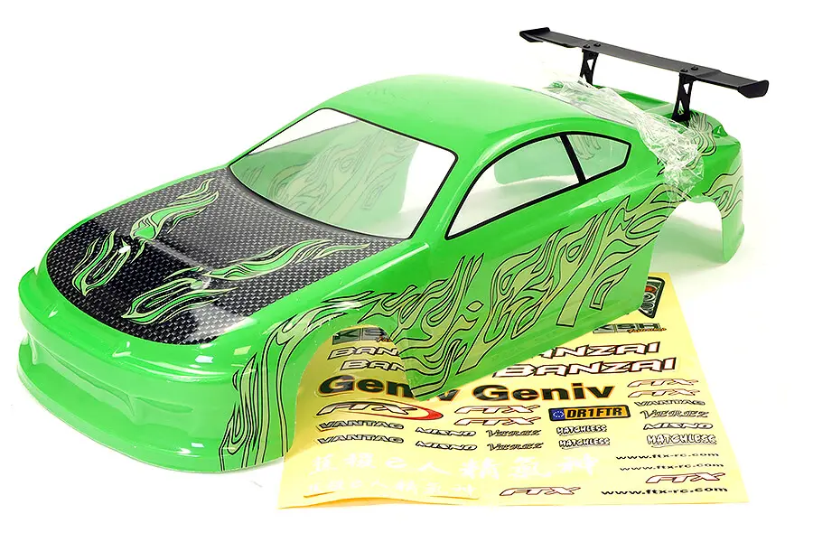 FTX Banzai Pre-Painted Body Shell With Decals & Wing - Green – Ftx Parts
