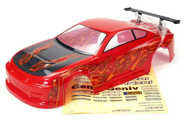 FTX Banzai Pre-Painted Body Shell W/Decals & Wing - Red – view 2