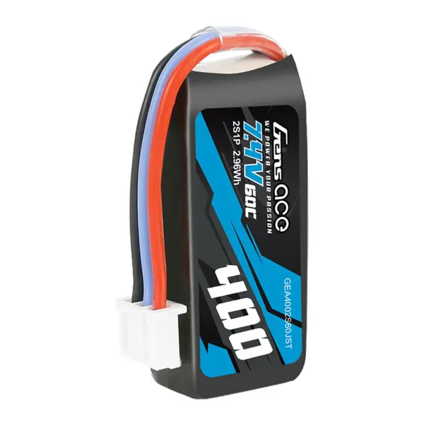 Gensace Mini Battery Lipo 2s 7.4v-400-60c (Jst) 41x20x13mm 20g
