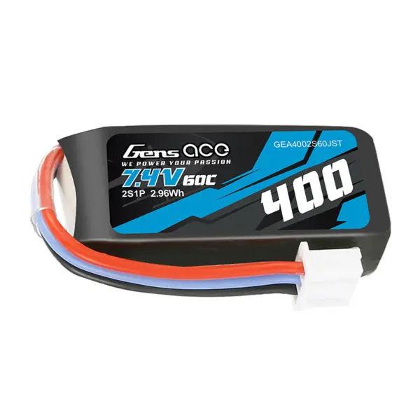 Gensace Mini Battery Lipo 2s 7.4v-400-60c (Jst) 41x20x13mm 20g – view 3