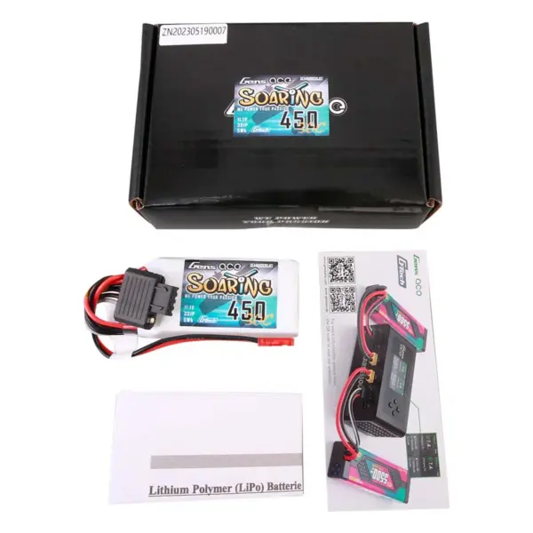 Gensace Soaring Lipo 3s 11.1v-450-30c(jst) 58x31x13.5mm 47g – view 3