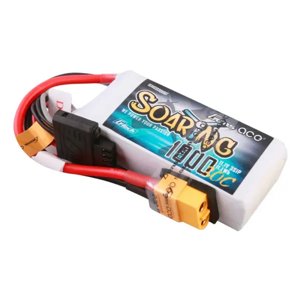 Gensace Soaring Lipo 2s 7.4v-1000-30c (Xt60) 69.5x54x11mm 63g G-Tech – view 2