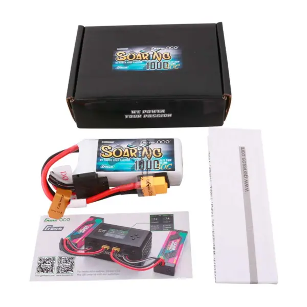Gensace Soaring Lipo 3s 11.1v-1000-30c (Xt60) 71.5x35x17mm 89g G-Tech – view 4