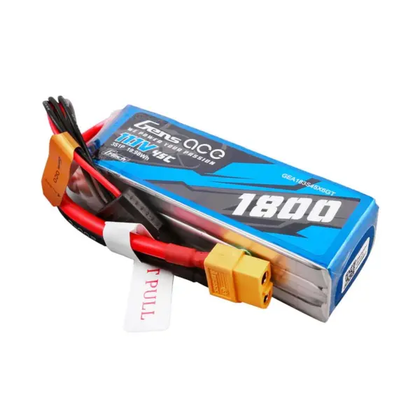 Gensace Soaring Lipo 3s 11.1v-1800-45c(xt60) 92x31x25mm 153g G-Tech – view 3