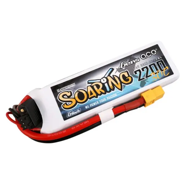 Gensace Soaring Lipo 2s 7.4v-2200-30c (Xt60) 104x34.5x14.5mm 122g Gt – view 2