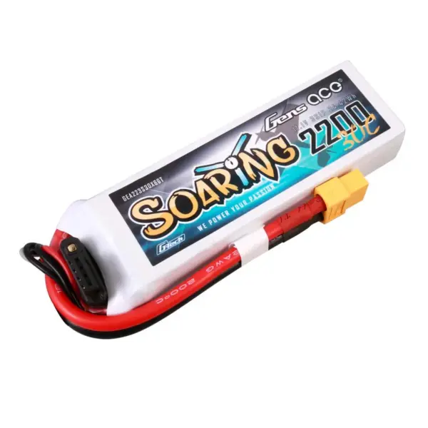 Gensace Soaring Lipo 3s 11.1v-2200-30c(xt60) 107x34x21mm 175g G-Tech – view 2