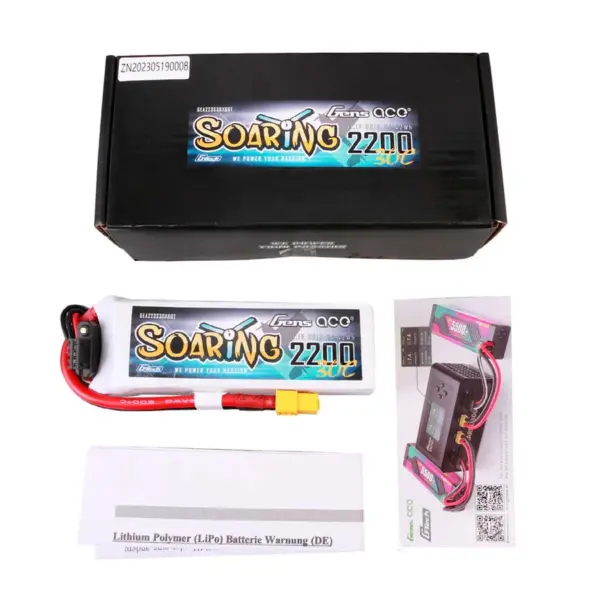 Gensace Soaring Lipo 3s 11.1v-2200-30c(xt60) 107x34x21mm 175g G-Tech – view 4