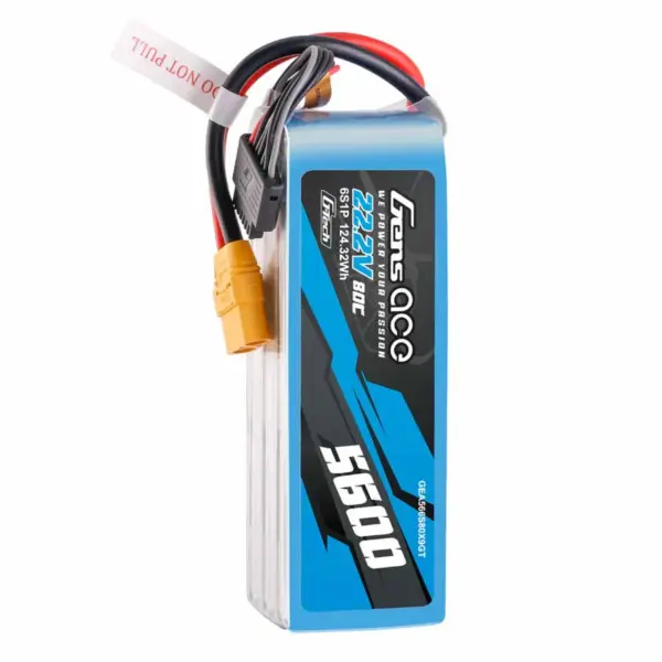 Gensace LiPo 6S 22.2V-5600-80C (XT90) 149x50.5x52mm 865g GT – view 2