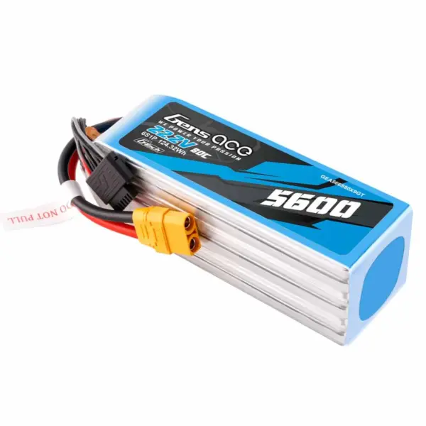 Gensace LiPo 6S 22.2V-5600-80C (XT90) 149x50.5x52mm 865g GT – view 3