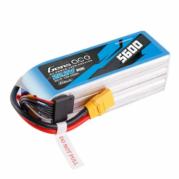 Gensace LiPo 6S 22.2V-5600-80C (XT90) 149x50.5x52mm 865g GT – view 4