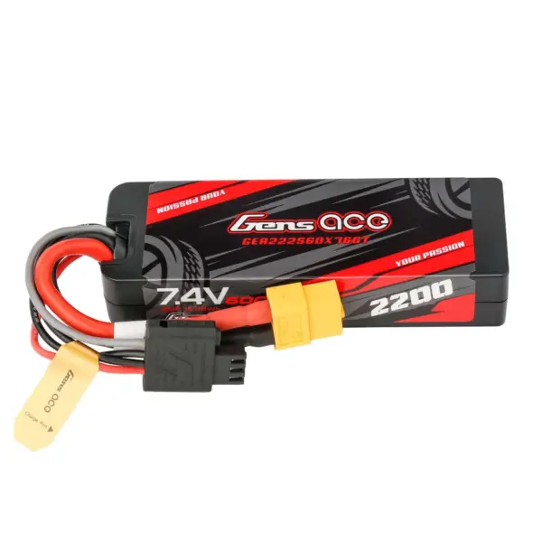 Gensace G-Tech Hard 2s 7.4v-2200-60c 92.8x31.8x17.6mm 109g (Xt60)