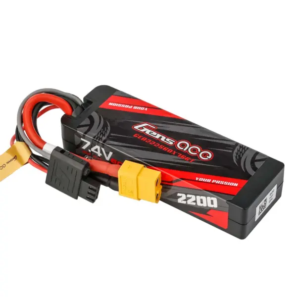 Gensace G-Tech Hard 2s 7.4v-2200-60c 92.8x31.8x17.6mm 109g (Xt60) – view 2