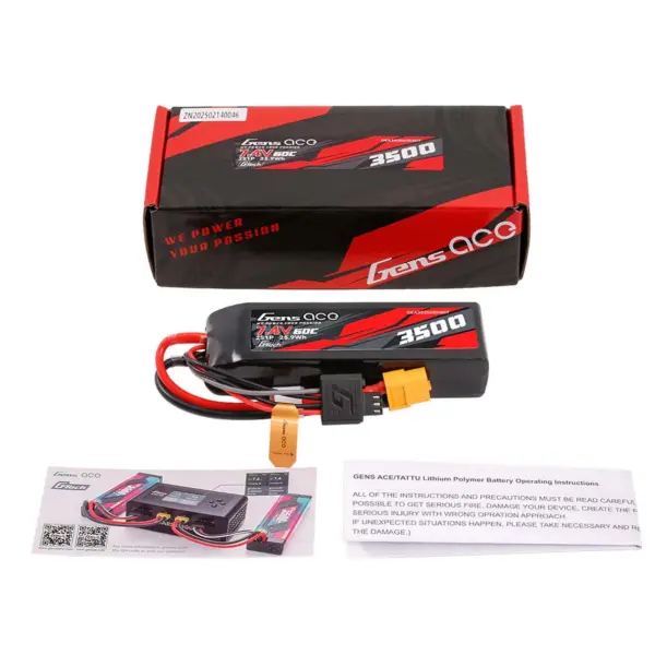 Gensace Mini G-Tech Hard 2s 7.4v-3500-60c 100x34x22mm 179g (Xt60) – view 5