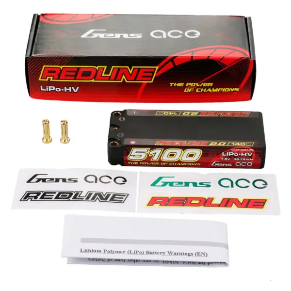 Gensace Redline 2.0 Mid Size 2s Hv 7.6v-140c-5100 113x47x19mm 191g – view 5
