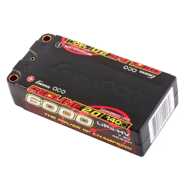 Gensace Redline 2.0 Shorty 2s Hv 7.6v-140c-6000 96x47x25mm 220g – view 2