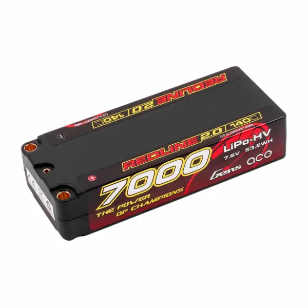 GensAce Redline 2.0 Mid Size 2S HV 7.6V-140C-7000 113x47x25mm 250g – view 2
