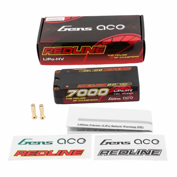 GensAce Redline 2.0 Mid Size 2S HV 7.6V-140C-7000 113x47x25mm 250g – view 5