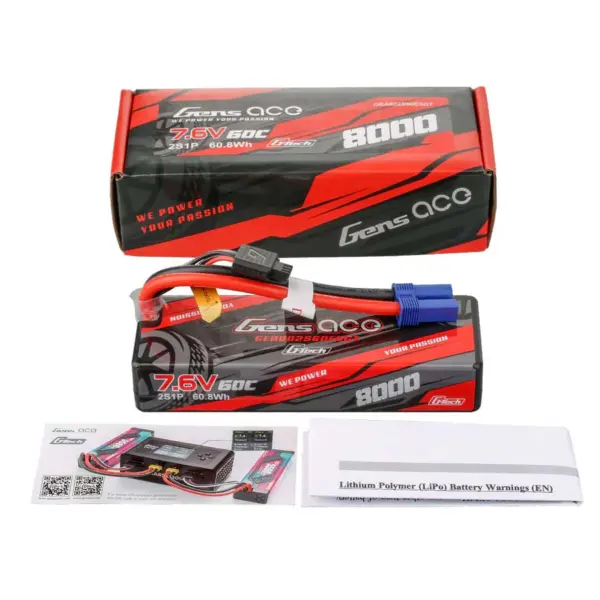 Gensace Bashing G-Tech Hard 2s 7.6v-8000-60c 138x46x24mm 334g (Xt60) – view 5