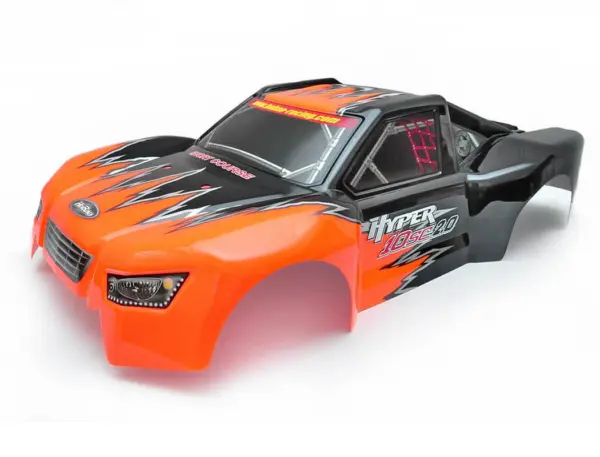 Hobao Hyper 10sc 2.0 Printed Bodyshell - Black/Orange – view 2
