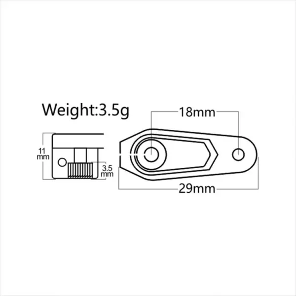 Power Hd Aluminum Servo Horn 18mm Height 11mm 25th – view 3