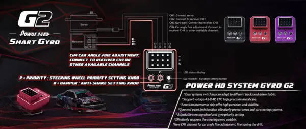 Power HD Gyro G2 Drift Dual System 4CH – view 3