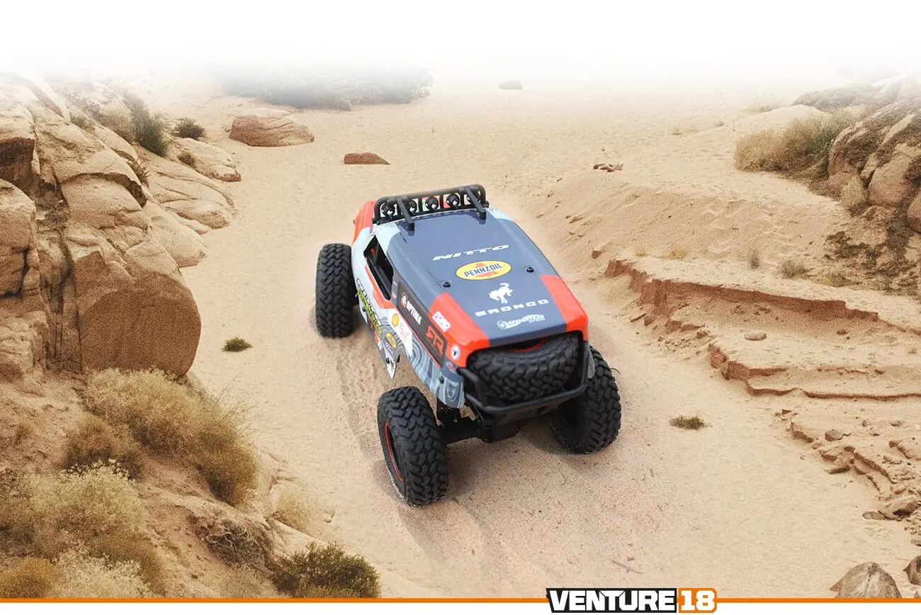 HPI Racing Venture18 U4 Ford Bronco 4400 FLUX – Brushless 1/18 RC Rock Crawler with Ultra4-Style Performance – Electric RC