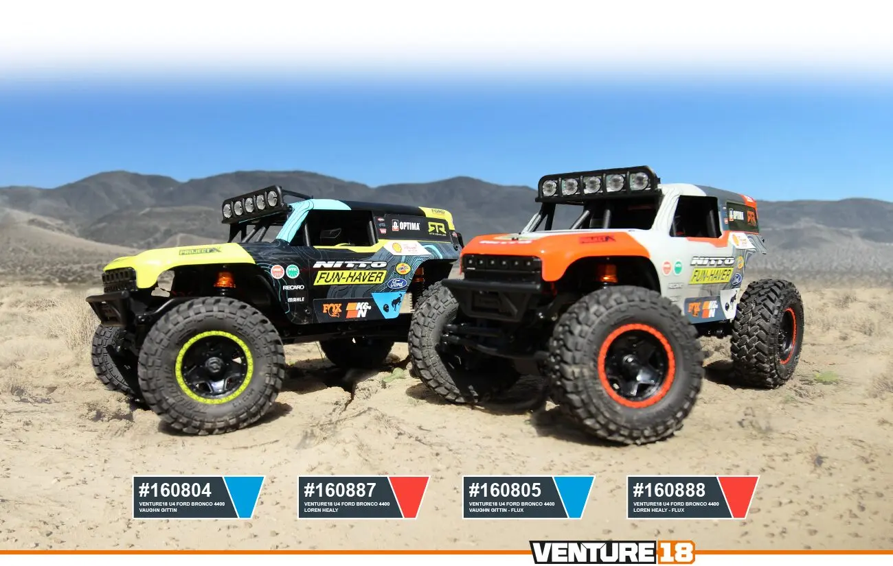 HPI Racing Venture18 U4 Ford Bronco 4400 FLUX – Brushless 1/18 RC Rock Crawler with Ultra4-Style Performance – Electric RC