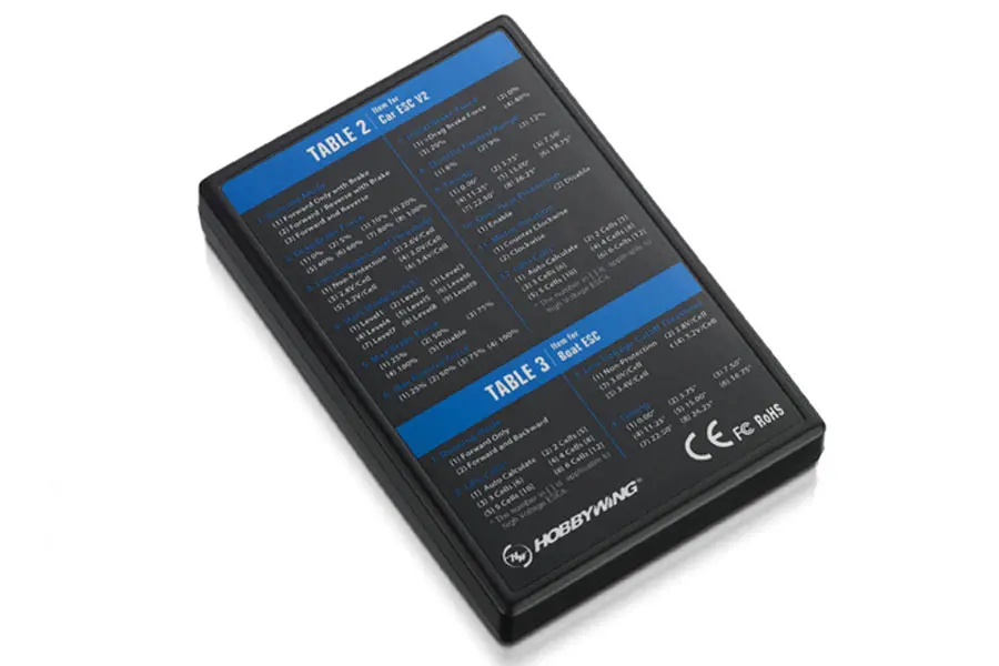 Hobbywing Led Program Card - General – RC Motor & ESC combo